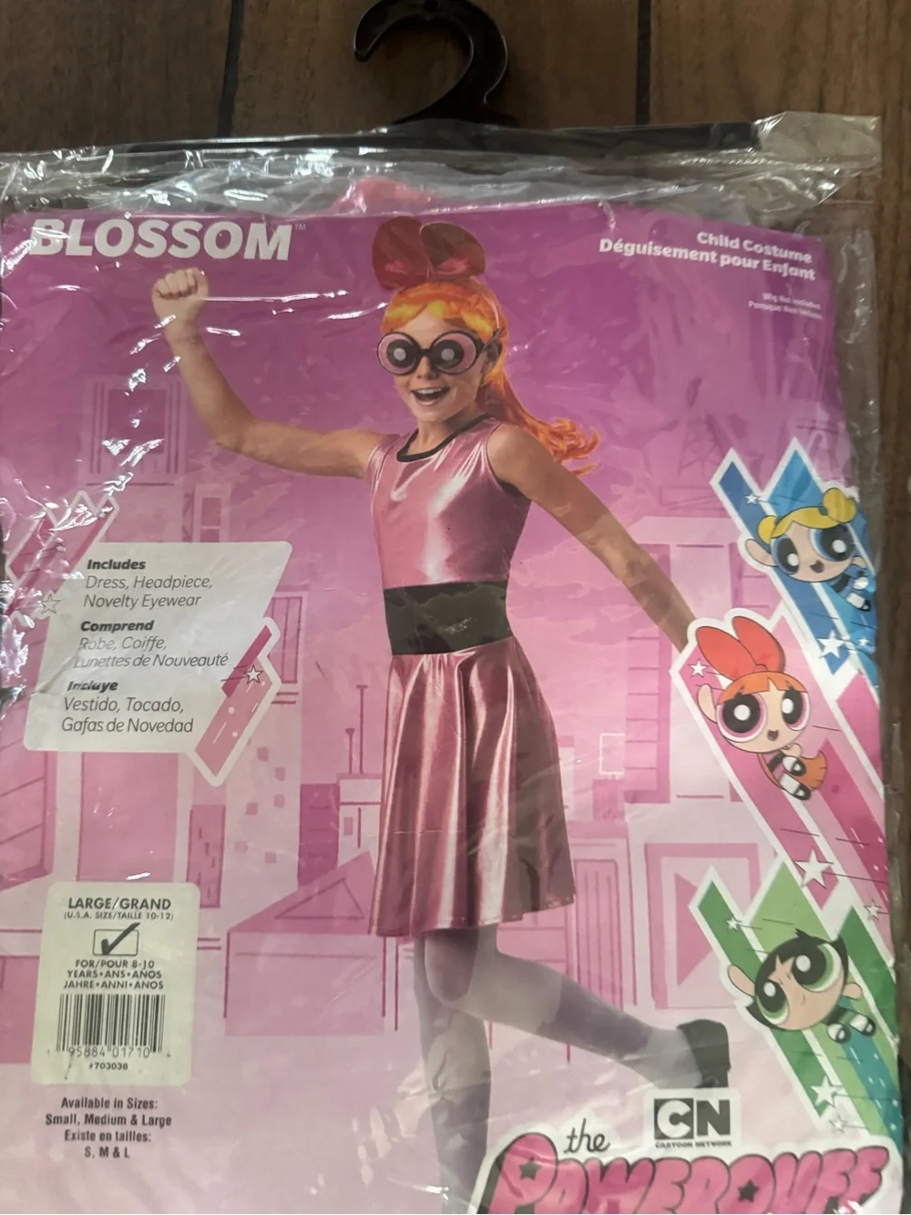 Kids' Powerpuff Girls Blossom Halloween Costume size large 8-10